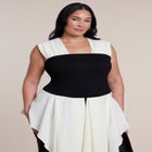 Mixed-Media Draped Tube Top image number 4