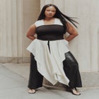Mixed-Media Draped Tube Top image number 0