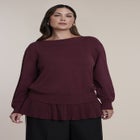 Ruffed Hem Sweater image number 0