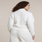 Overlapped Collar Ribbed Sweater image number 1