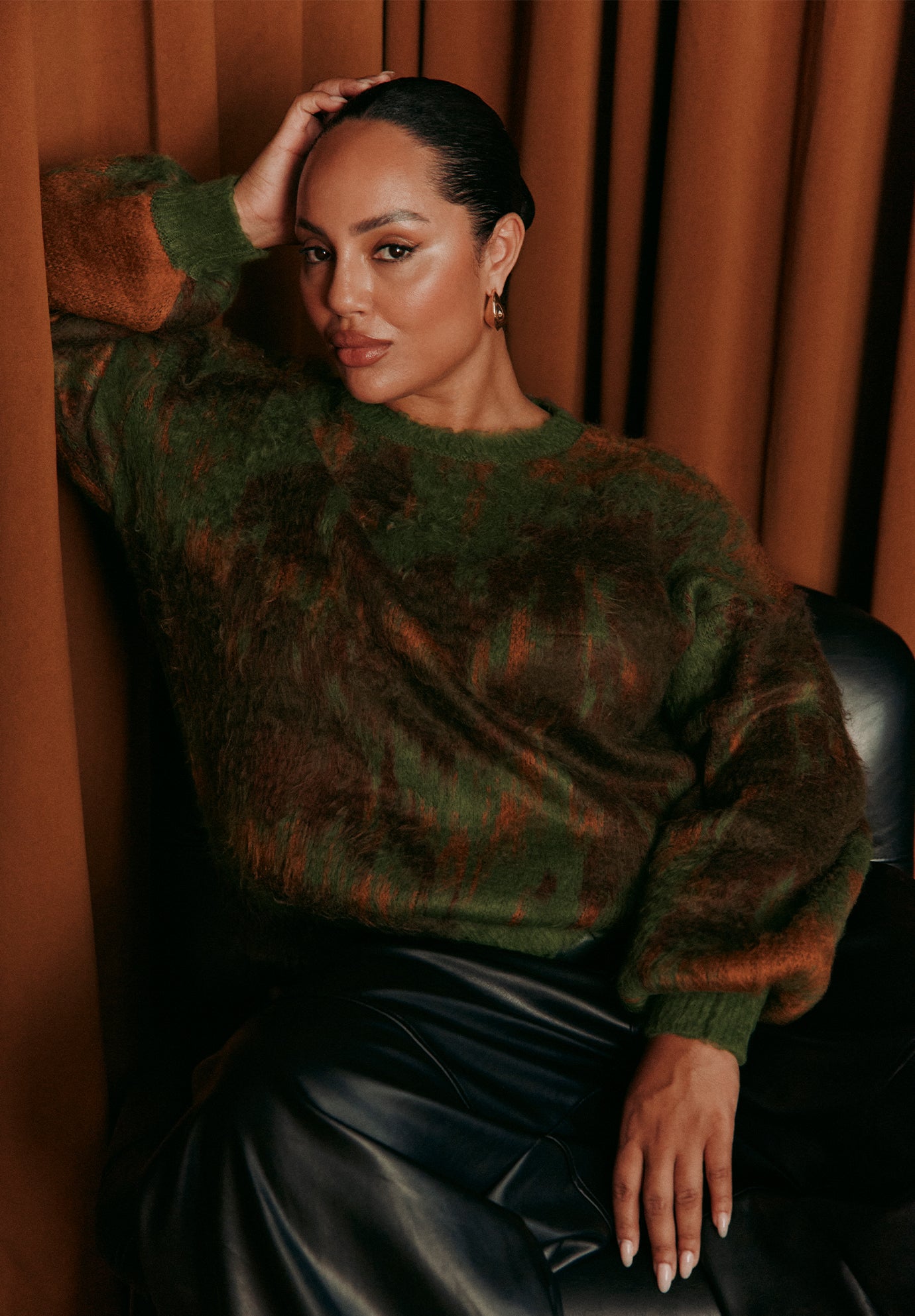 Brushed Intarsia Sweater image number 0