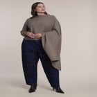 Asymmetrical Cape Sleeve Sweater image number 3