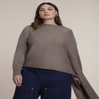 Asymmetrical Cape Sleeve Sweater image number 0