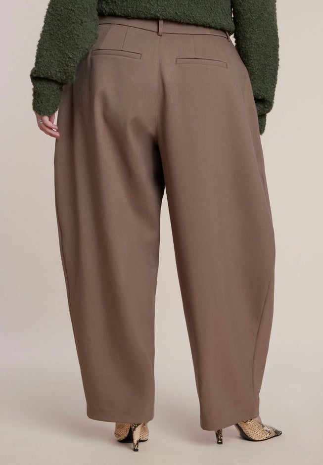 Pleat-Detail Tailored Barrel Pant image number 3
