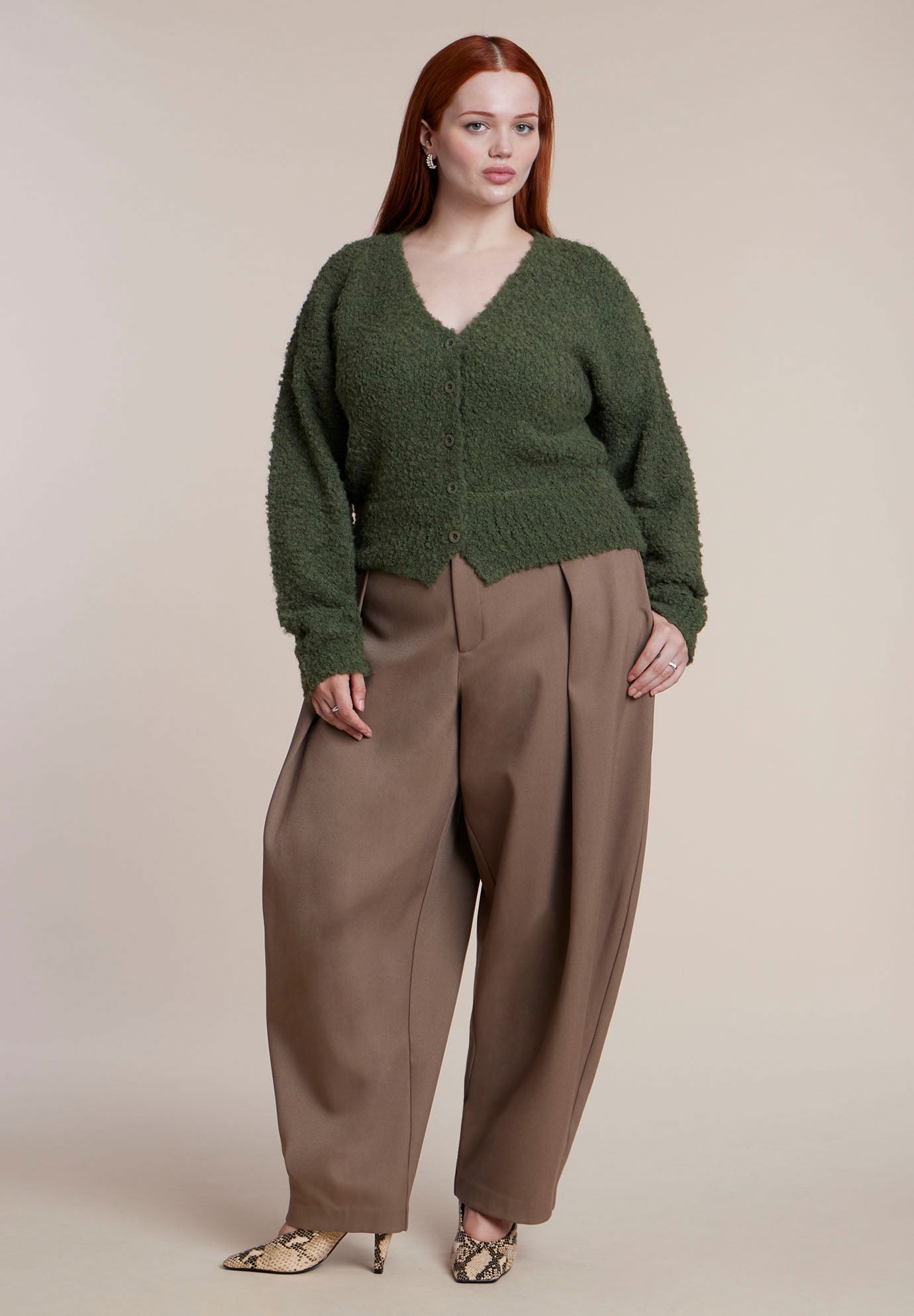 Pleat-Detail Tailored Barrel Pant image number 0