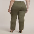 Houndstooth Fitted Slit-Hem Pant image number 2