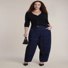High-Rise Pocket Barrel Jean image number 0