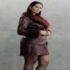 Faux Leather Mini Skort image number 3