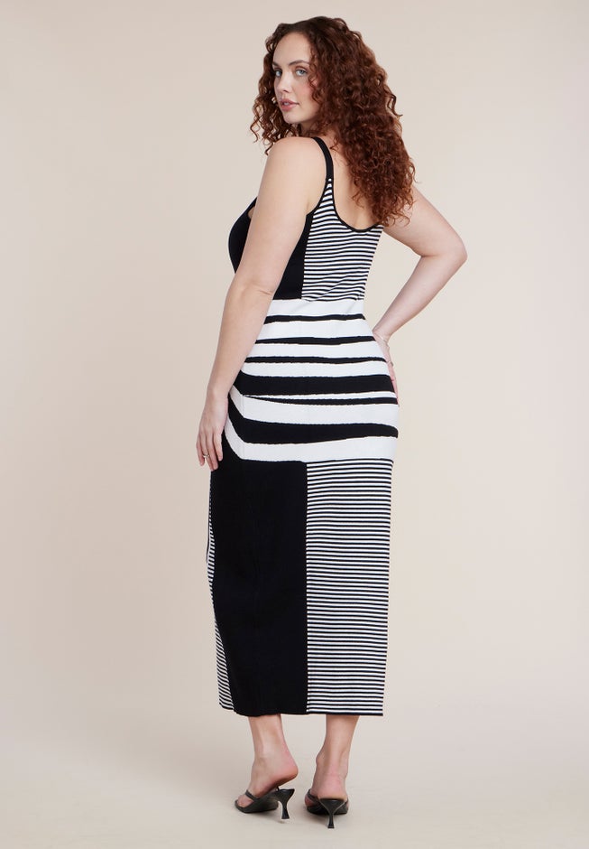Scarf Print Knit Maxi Dress image number 1