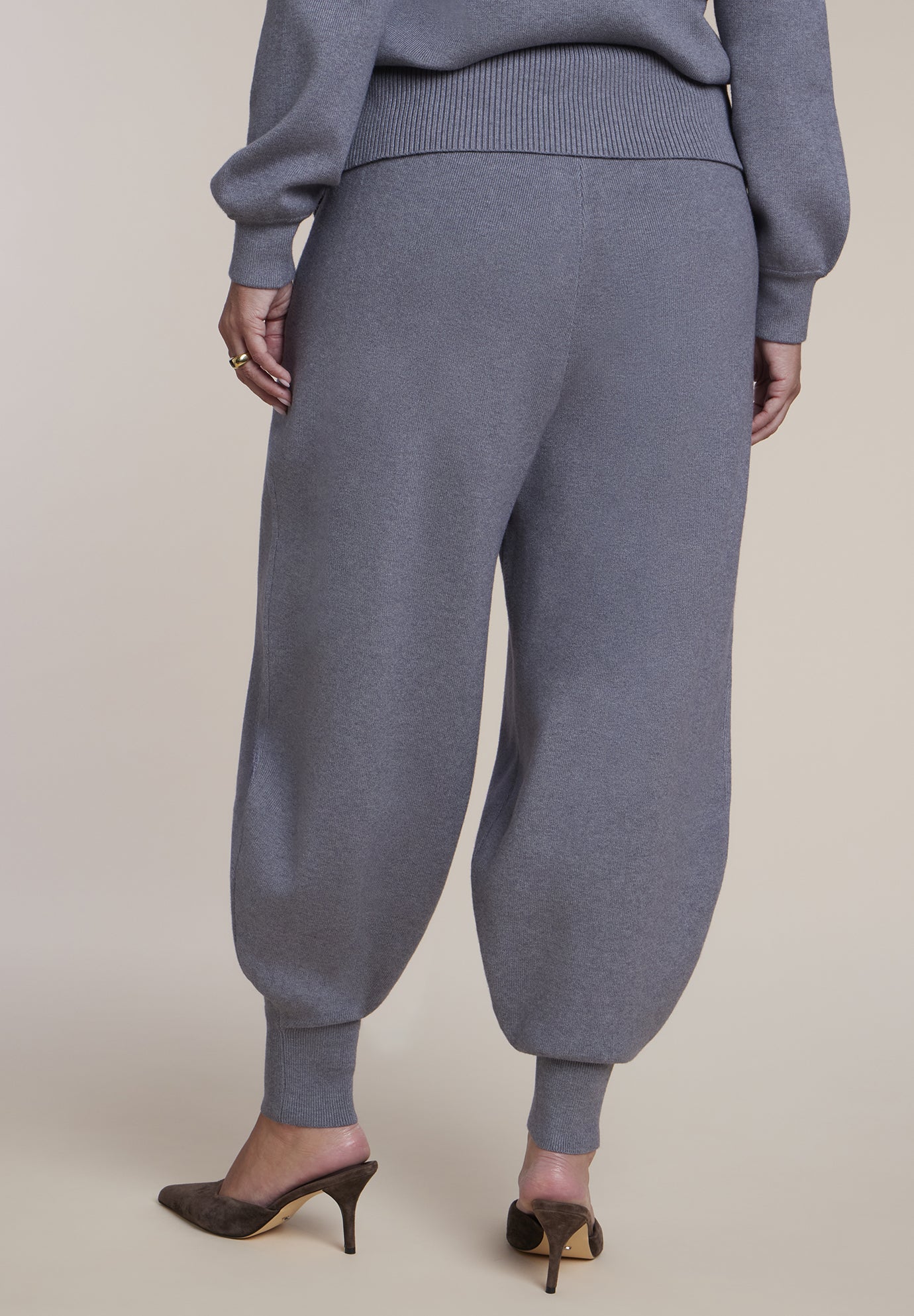 Foldover Waistband Barrel Sweater Pant image number 2
