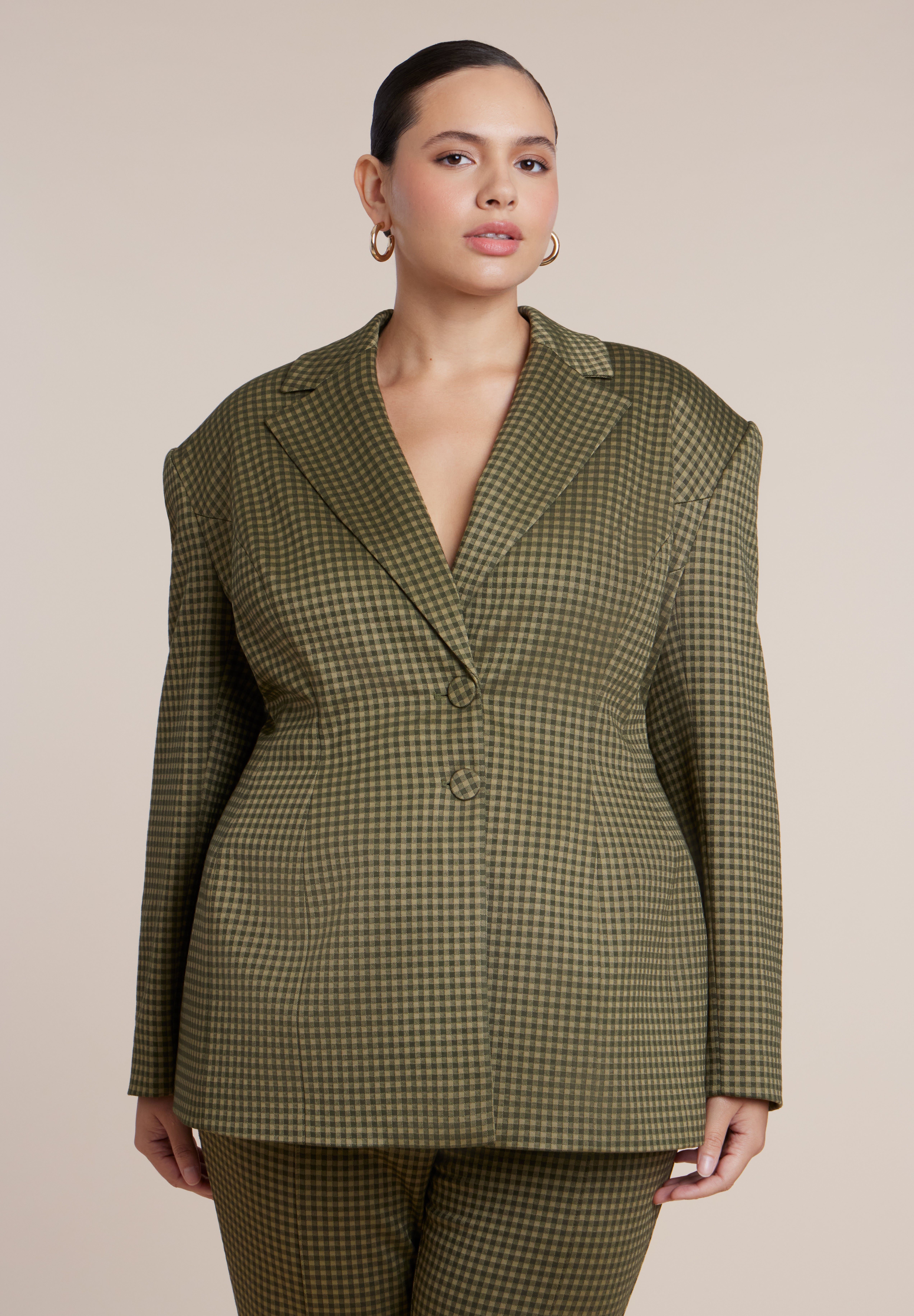 Houndstooth Hourglass Blazer image number 1