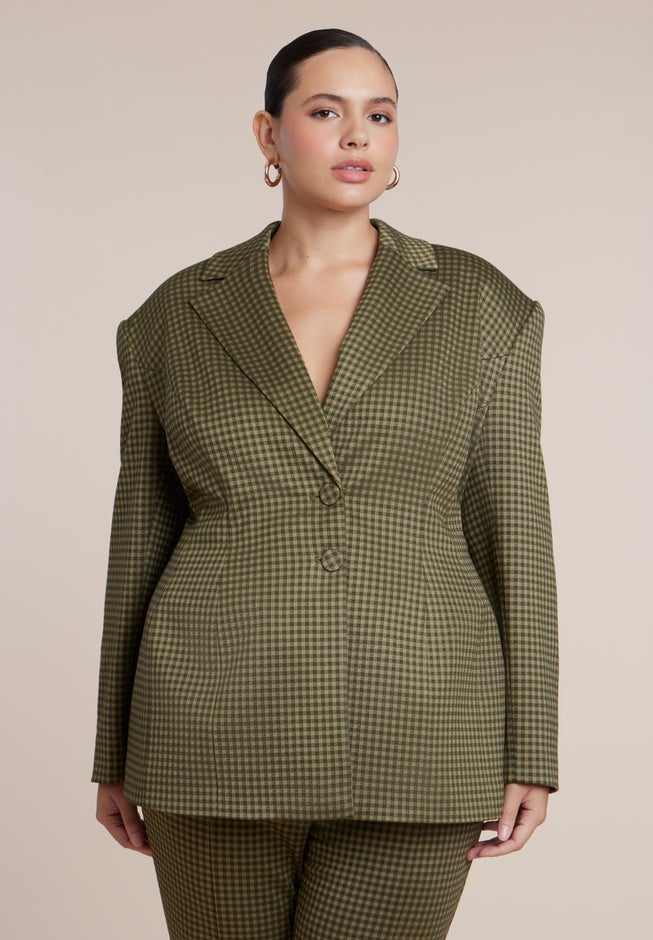 Houndstooth Hourglass Blazer image number 1