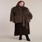 Belted Faux Fur Jacket image number 1