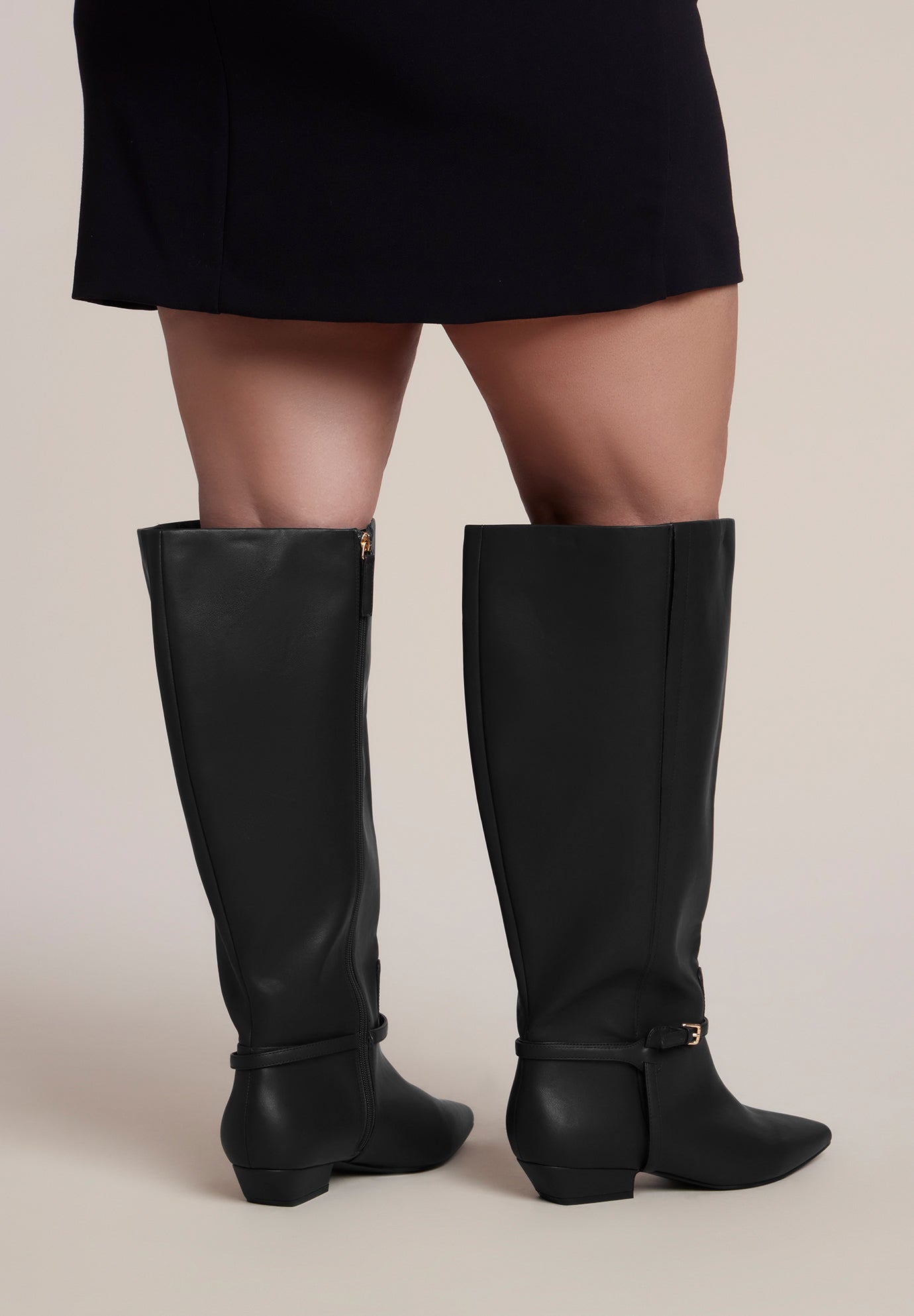 Faux Leather Knee-High Boot image number 1