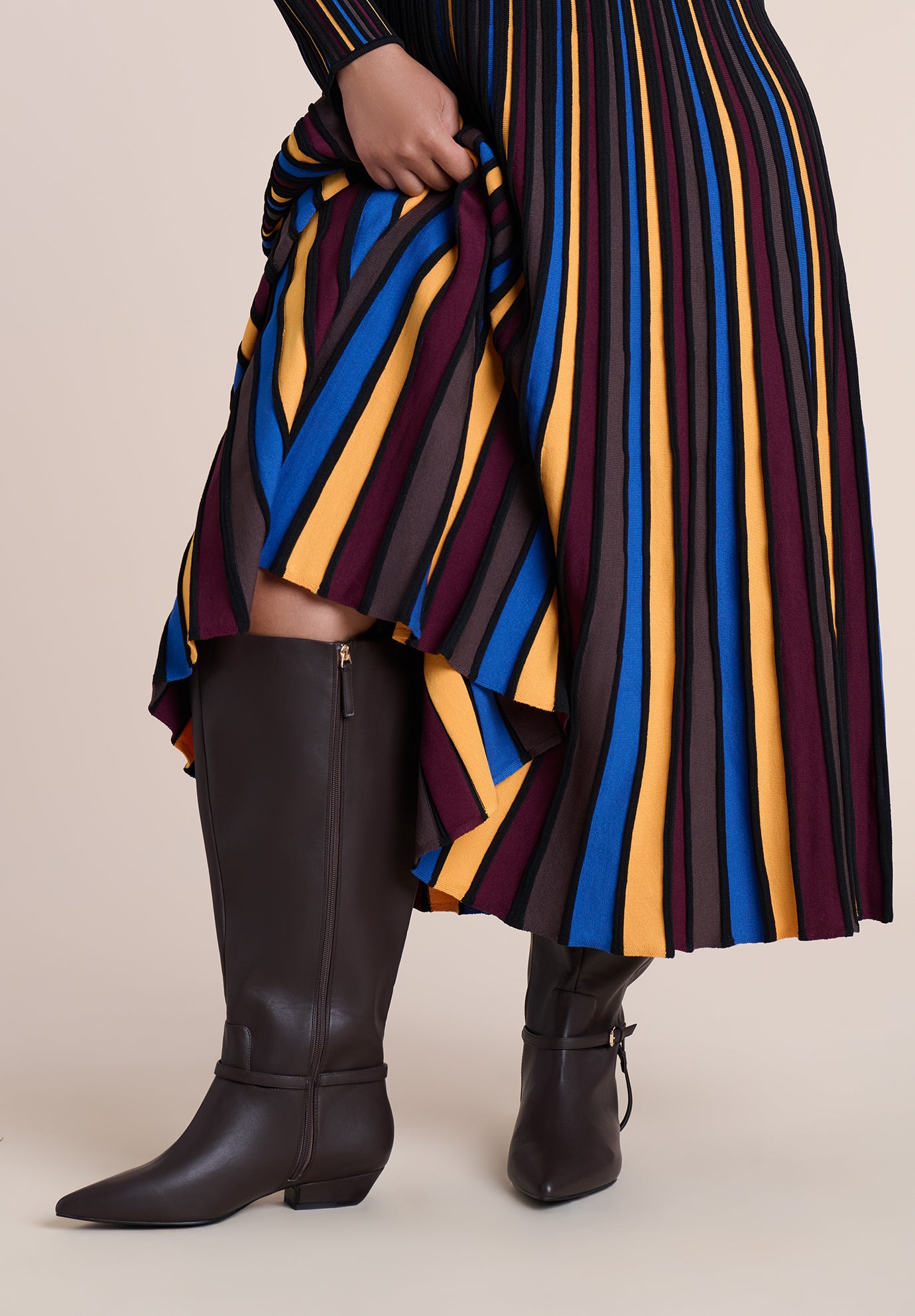 Faux Leather Knee-High Boot image number 0