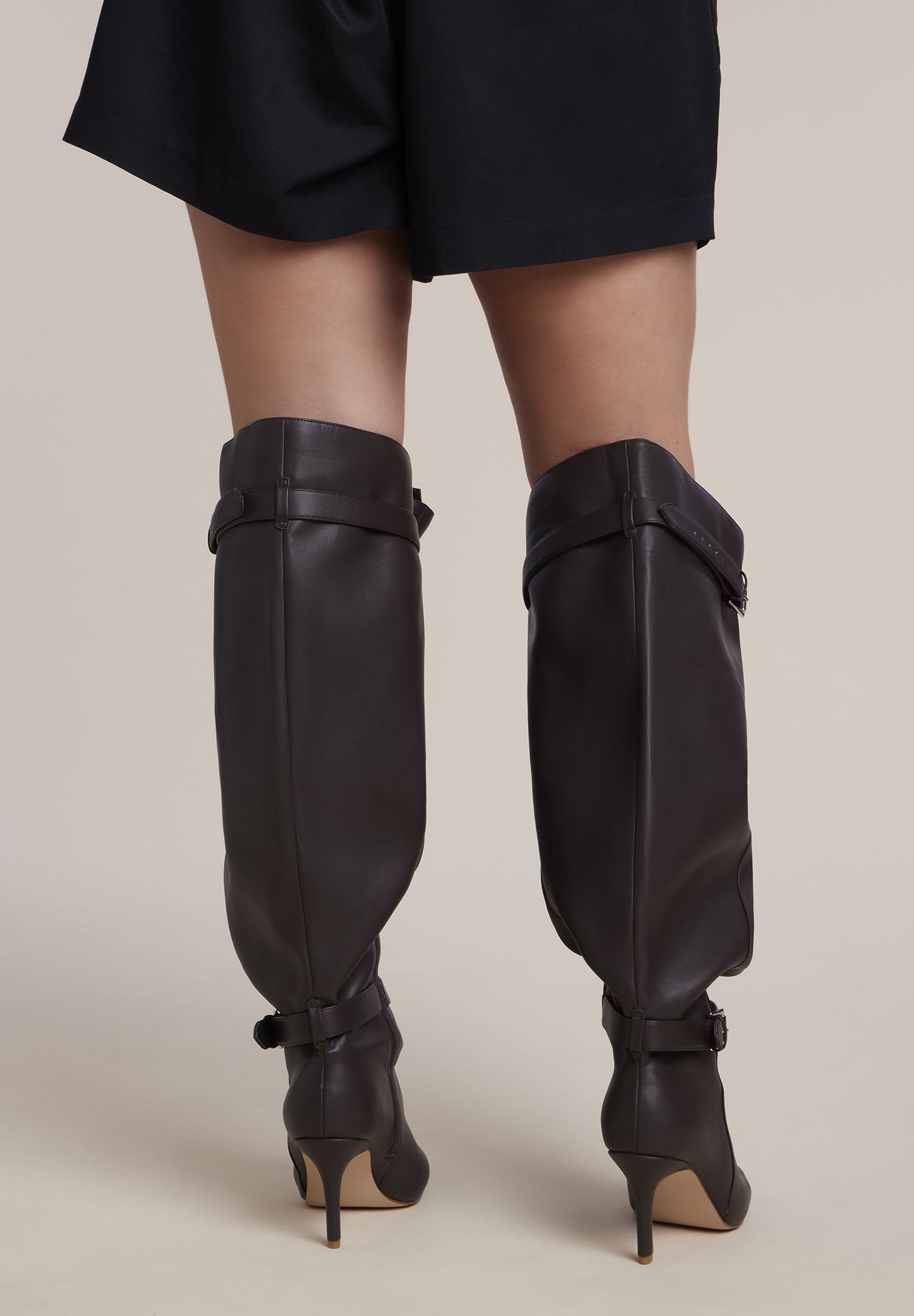 Faux Leather Over-the-Knee Slouchy Boot image number 1