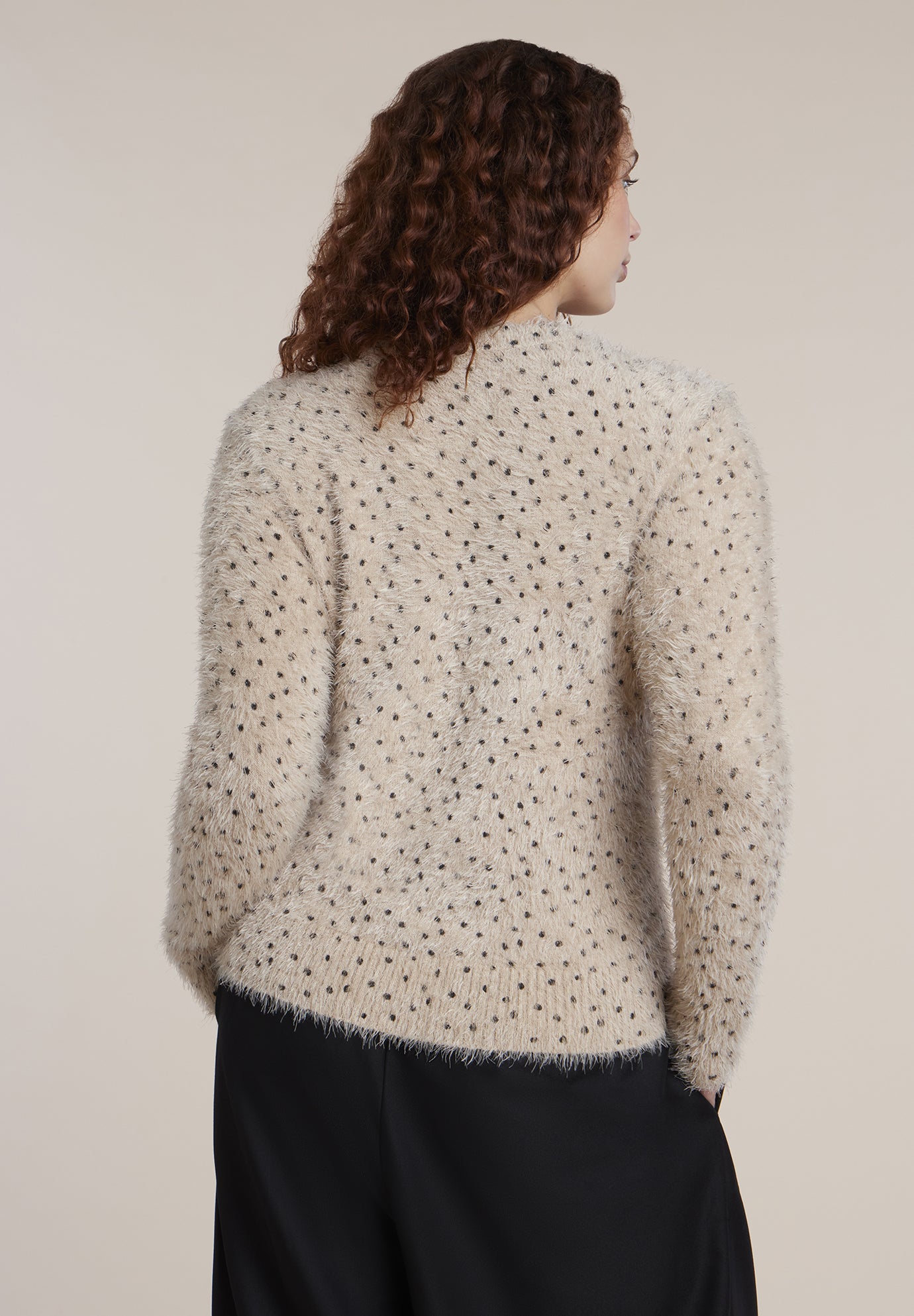 Dotted Fuzzy Cardigan image number 1