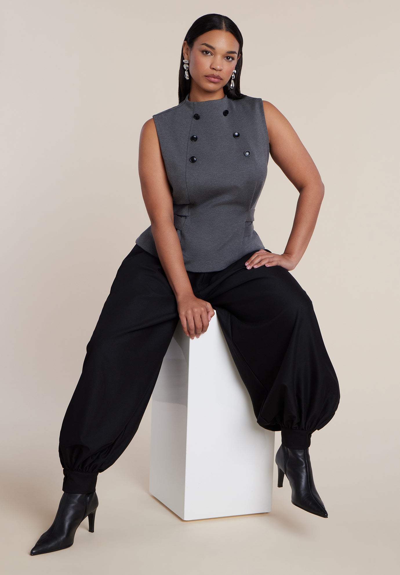Belted Military Top image number 4