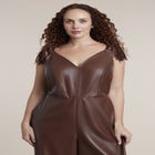 Fringe Detail Faux Leather Jumpsuit image number 2