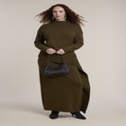 Foldover Skirt Sweater Midi Dress image number 0