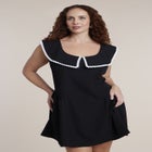 Trimmed Collar Mini Dress image number 2