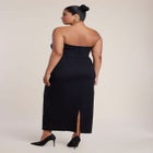 Buckle Detail Strapless Knit Maxi Dress image number 1