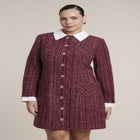 Tweed Twofer Mini Shirt Dress image number 2