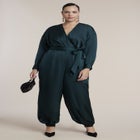 Satin Belted Balloon Jumpsuit image number 0