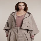 Houndstooth Cape Jacket image number 0