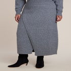 Sweater Wrap Midi Skirt image number 1