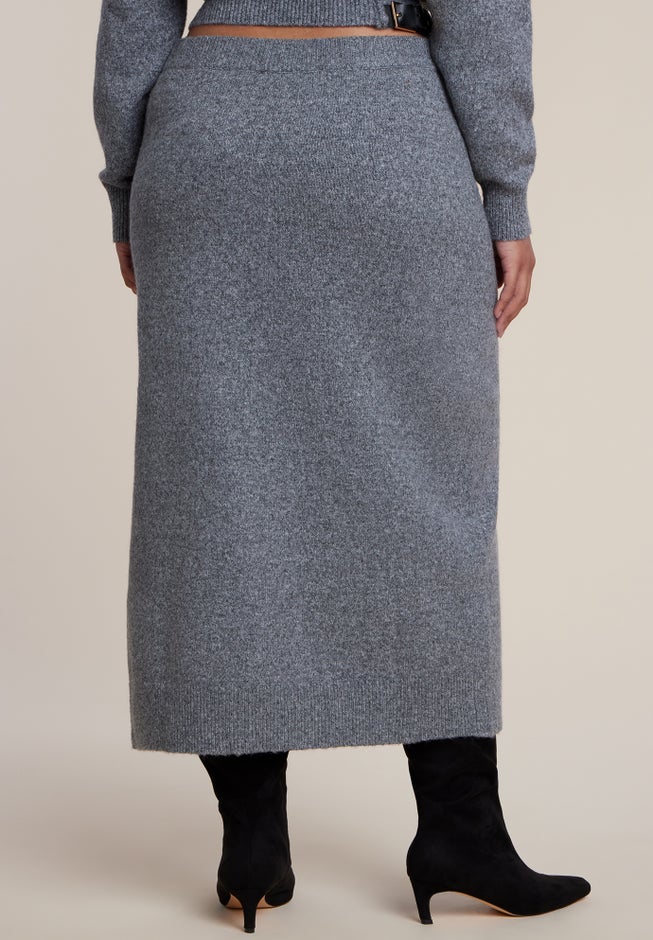 Sweater Wrap Midi Skirt image number 2