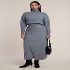 Sweater Wrap Midi Skirt image number 0