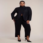 Stand Collar Overlap Blazer image number 2