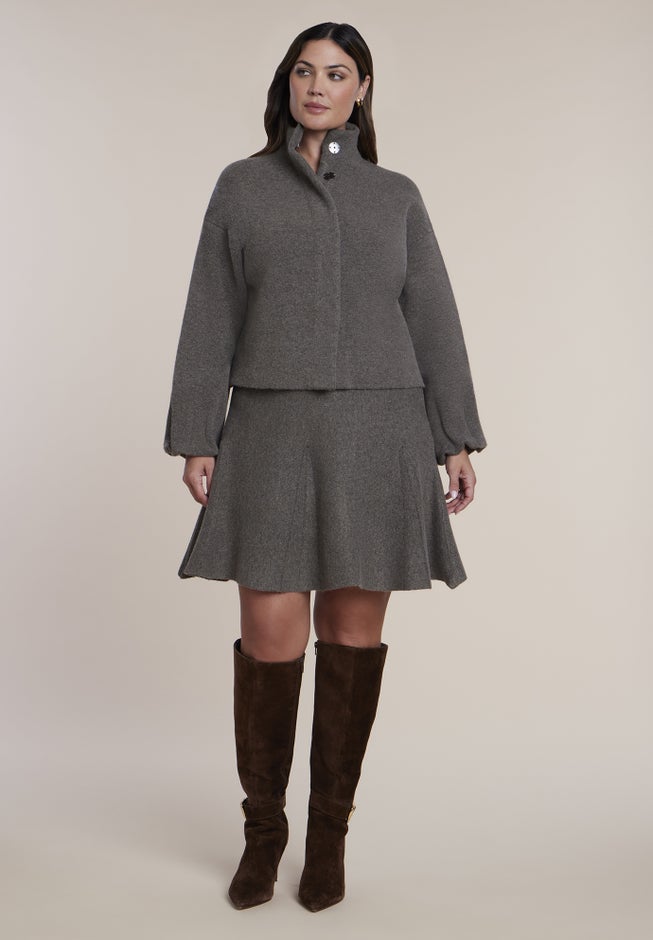 Funnel Neck Sweater Jacket image number 2