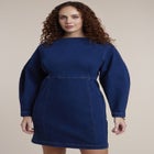 Seamed Denim Mini Dress image number 3