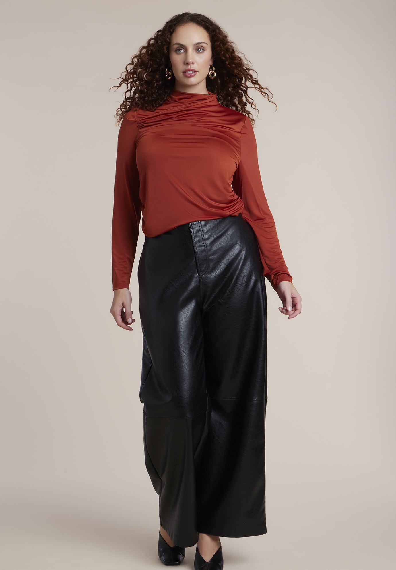 Draped High Neck Top image number 2
