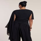 Asymmetric Top With Chiffon Cape image number 2