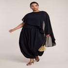 Asymmetric Top With Chiffon Cape image number 3