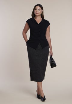 Tailored Midi Skirt