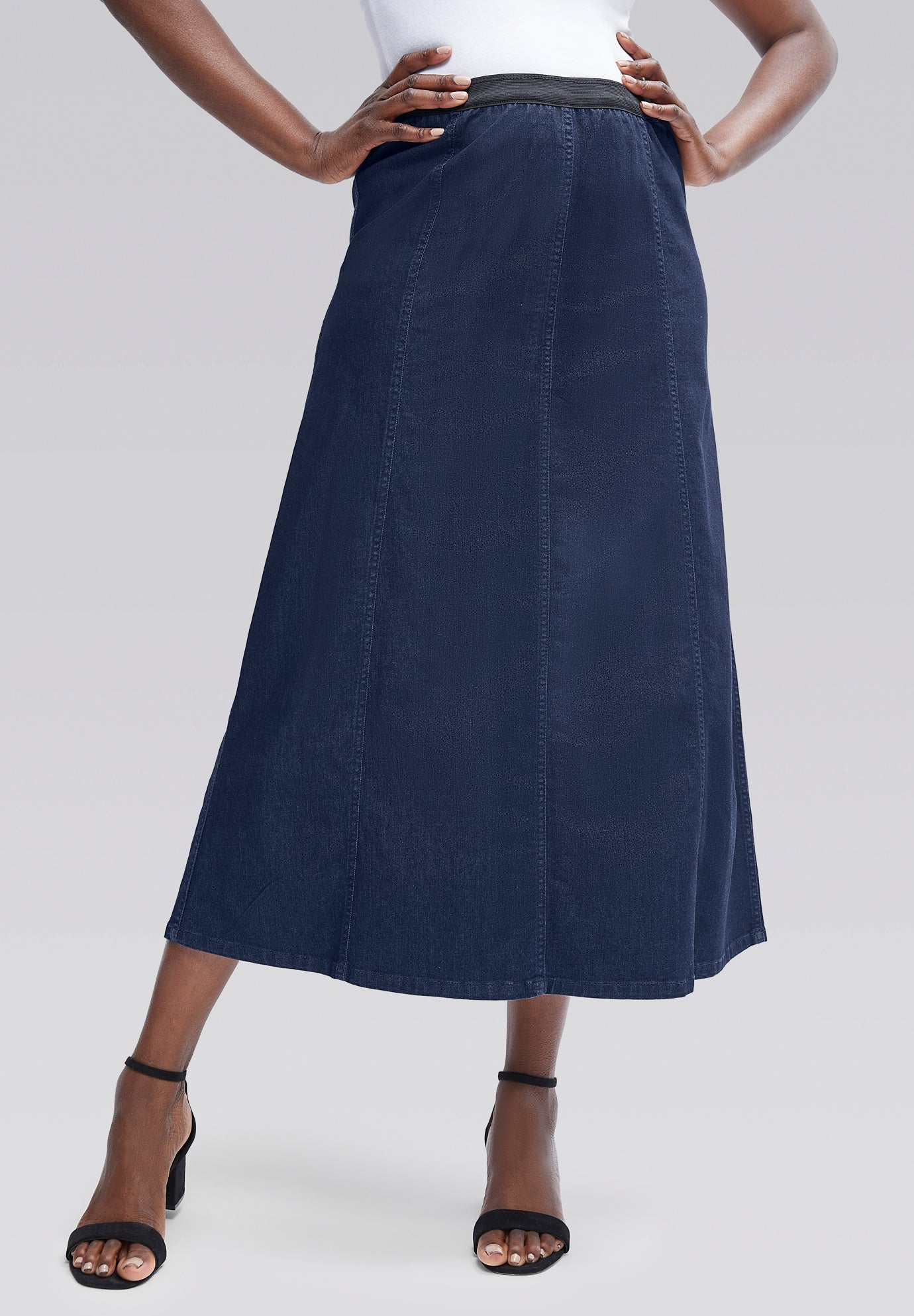 Stretch Denim Jegging Skirt image number 0