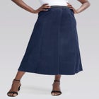 Stretch Denim Jegging Skirt image number null
