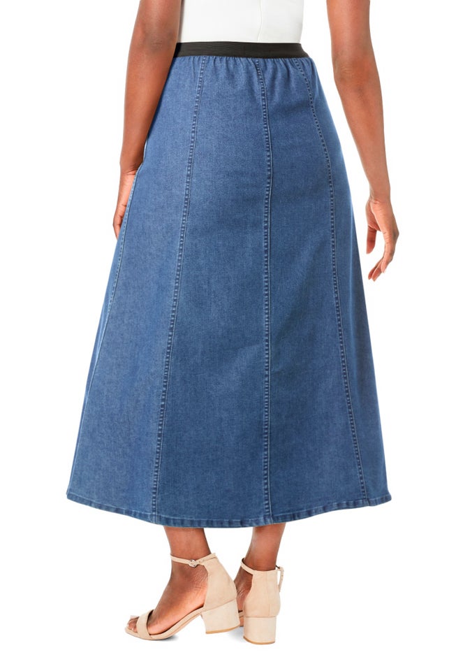 Stretch Denim Jegging Skirt image number 2
