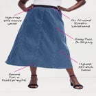 Stretch Denim Jegging Skirt image number null