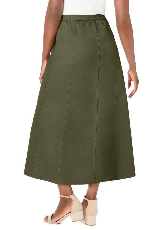 Stretch Denim Jegging Skirt image number 2