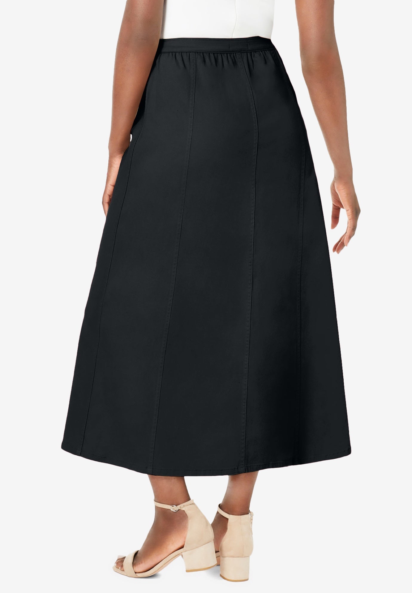 Stretch Denim Jegging Skirt image number 1