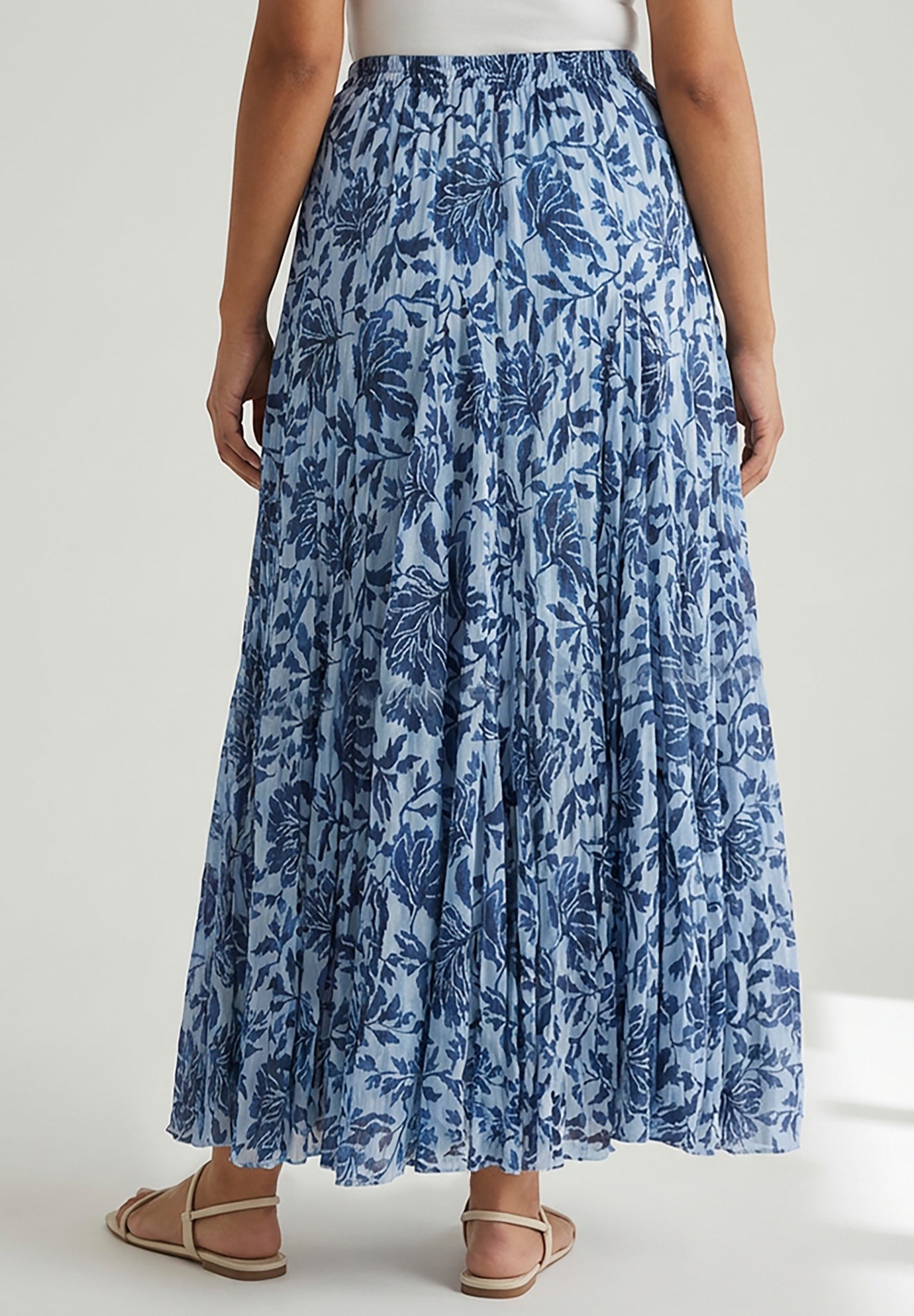 Flowing Crinkled Maxi Skirt image number 2