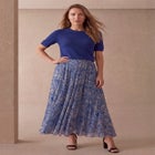 Flowing Crinkled Maxi Skirt image number null