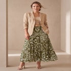 Flowing Crinkled Maxi Skirt image number null