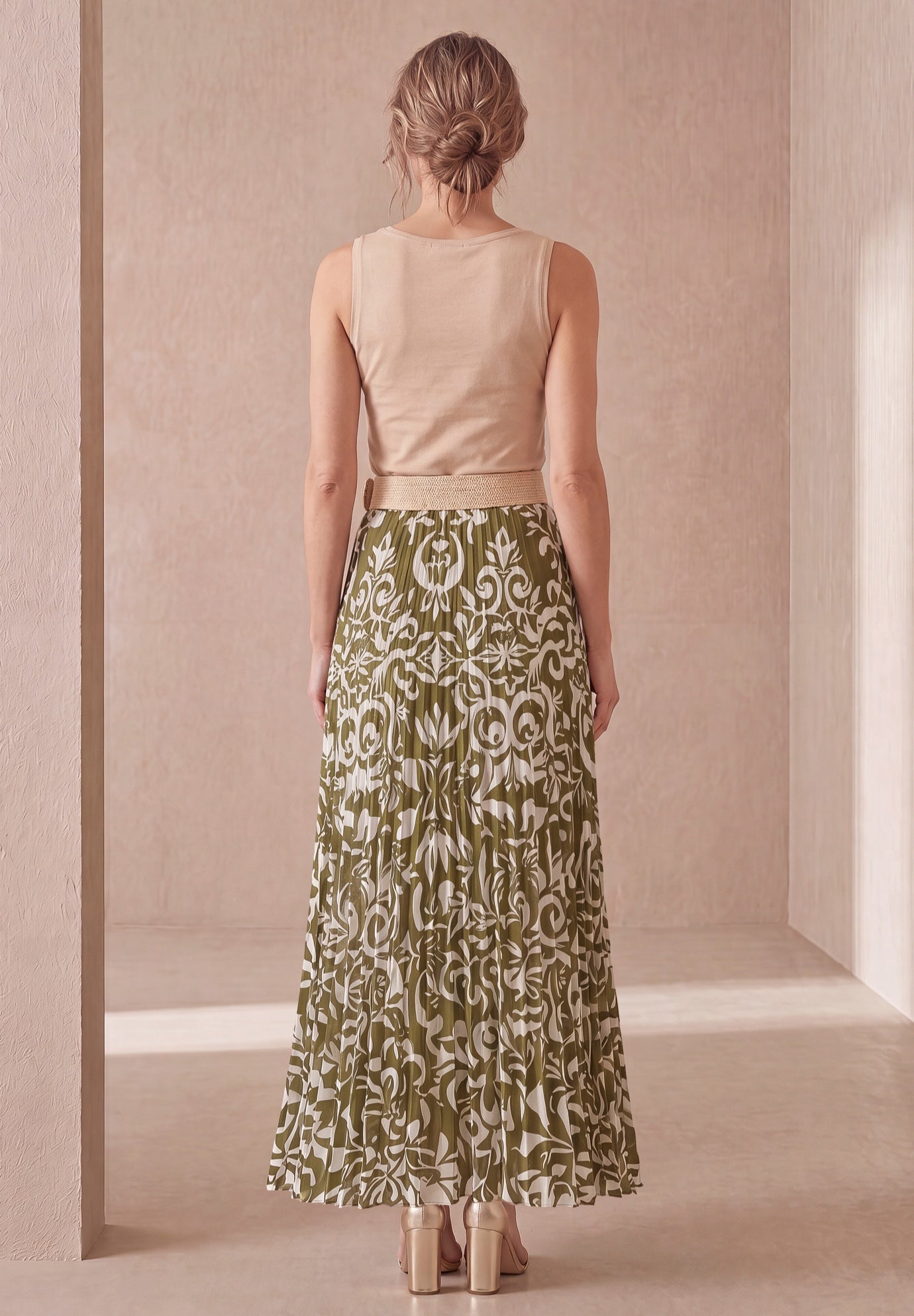 Flowing Crinkled Maxi Skirt image number 2