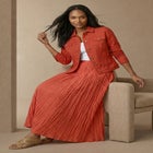Flowing Crinkled Maxi Skirt image number null